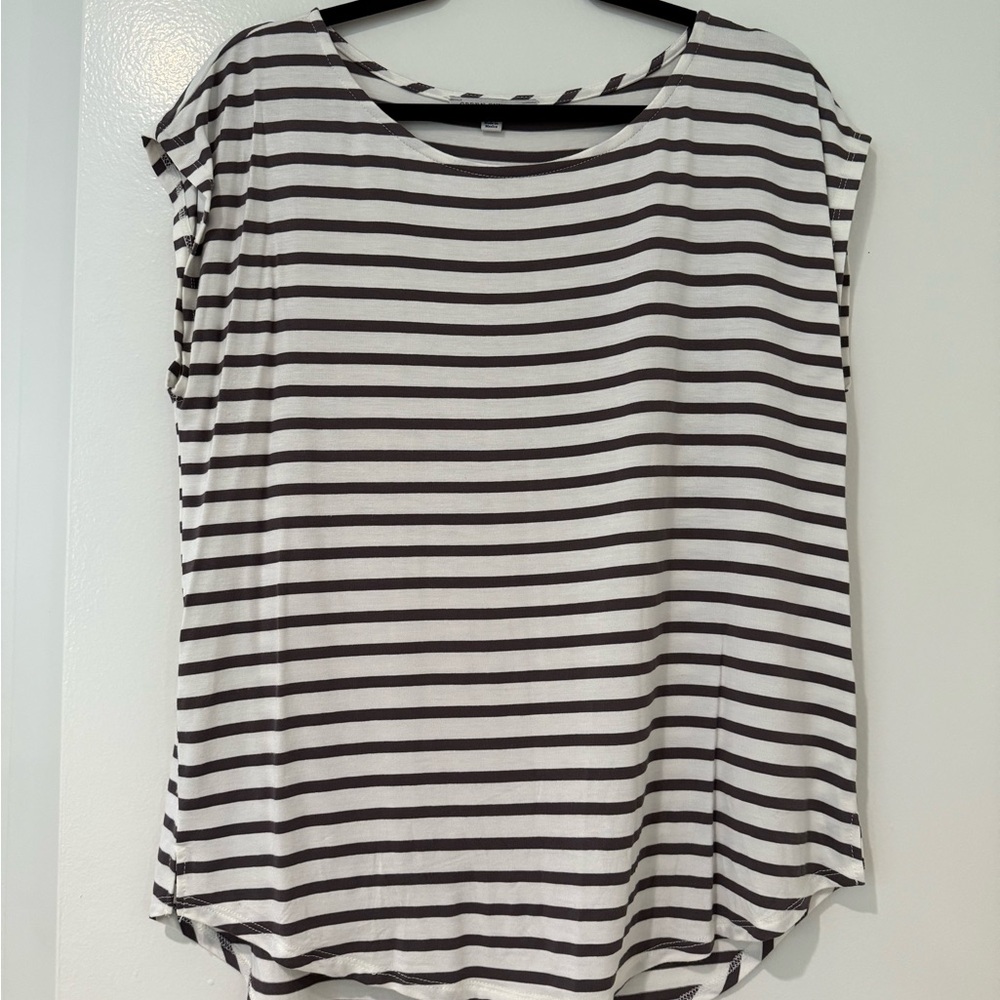 Striped Black and White Women's Top